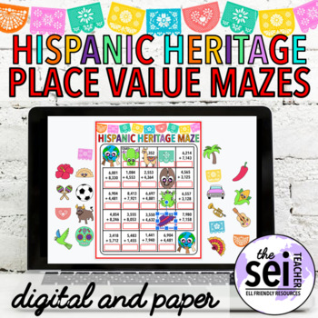 Preview of HISPANIC HERITAGE MONTH MATH ACTIVITIES - SEPTEMBER PLACE VALUE