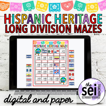 Preview of HISPANIC HERITAGE MONTH MATH CENTERS - SEPTEMBER LONG DIVISION