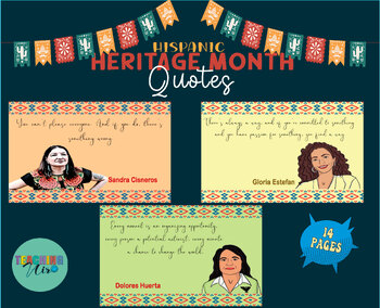 Preview of HISPANIC HERITAGE MONTH POSTERS OF FAMOUS SAYINGS | QUOTES OF HISPANIC FIGURES