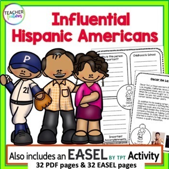Preview of HISPANIC HERITAGE MONTH Biography Graphic Organizer Report Research Activities