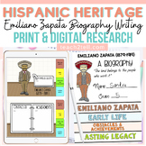 Hispanic Heritage Month Emiliano Zapata Biography Print & 