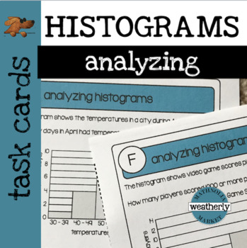 Preview of STATISTICS - Analyzing HISTOGRAMS Task Cards