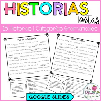 Preview of Silly Stories in Spanish | Historias Tontas | Categorías gramaticales