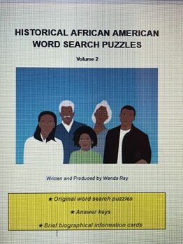 Preview of HISTORICAL AFRICAN AMERICAN WORD SEARCH PUZZLES (volume 2)