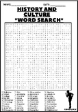 HISTORY AND CULTURE WORD SEARCH Puzzle Middle School Fun A
