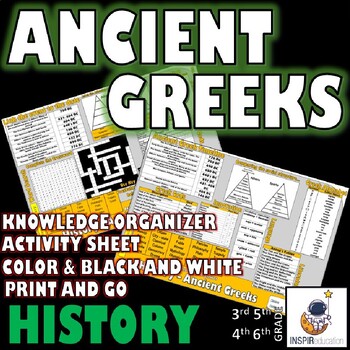 Preview of HISTORY: Ancient Greeks Knowledge Organizer and Activity Sheet - Print and Go