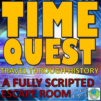 Preview of HISTORY ESCAPE ROOM: 5 Time Periods, 10 Challenges - Fully Scripted, resourced