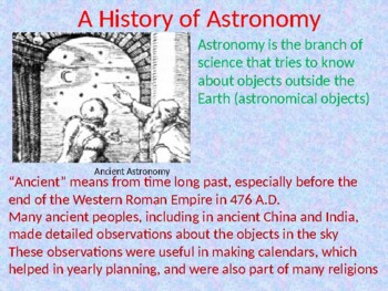 Preview of HISTORY OF ASTRONOMY - Copernicus, Kepler, Galilei, Newton