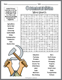 HISTORY OF COMMUNISM Word Search Puzzle Worksheet Activity