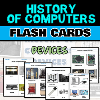 Preview of HISTORY OF COMPUTERS Devices - Flash Cards