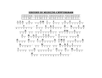Preview of HISTORY OF MEDICINE CRYPTOGRAM