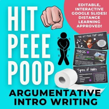 Preview of HIT PEEE POOP Argumentative Introduction Writing 