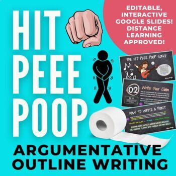 Preview of HIT PEEE POOP Argumentative Outline Writing 