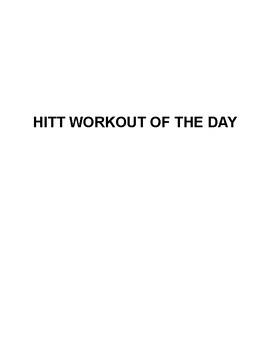 Preview of HITT Workout of the Day
