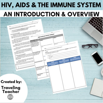 Preview of HIV, Aids & the Immune System: Reading Passages + Comprehension Questions