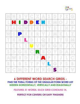 Preview of Hidden Plurals - 6 word searches