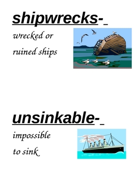 Preview of HM Finding the Titanic Vocabulary Cards