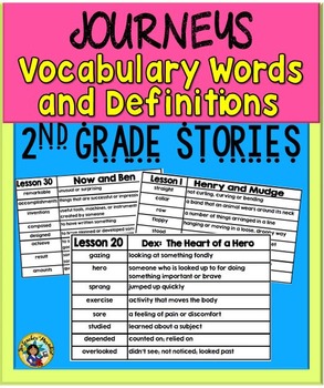 journeys grade 2 vocabulary words