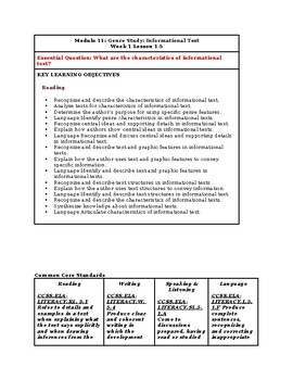 Preview of HMH 5th Grade  Into Reading Module 11 Full Lesson Plans