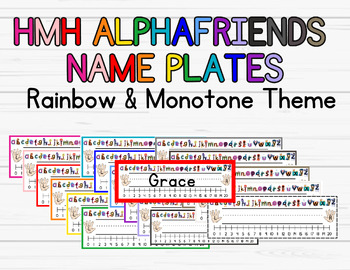 Preview of HMH ALPHAFRIENDS NAME PLATES