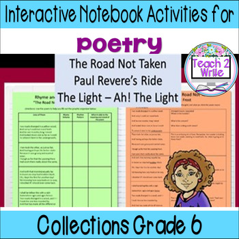 Preview of Poetry Interactive Notebook Activities for HMH Collections Grade 6 Collection 5