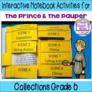 Preview of The Prince & the Pauper Interactive Notebook Activities Collection 6 Grade 6