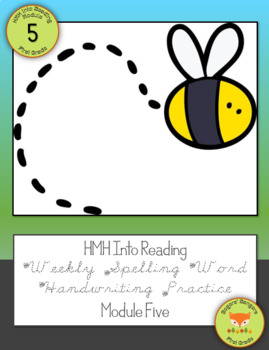 Preview of HMH Ed First Grade Spelling Word Handwriting Practice Module 5