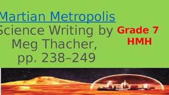 Preview of HMH - Grade 7 Martian Metropolis Scientific Writing