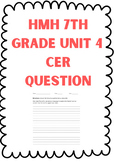 HMH Into Literature 7th Grade Unit 4 CER Response Question