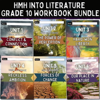 Preview of HMH Into Literature Digital Notebook Grade 10 ALL UNITS BUNDLE