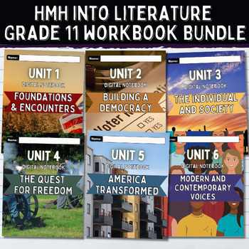 Preview of HMH Into Literature Digital Notebook Grade 11 ALL UNITS BUNDLE