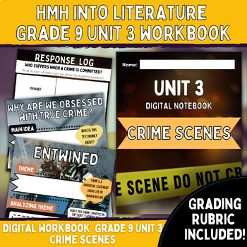 Preview of HMH Into Literature Digital Notebook Grade 9 Unit 3 Crime Scenes