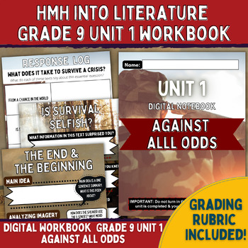 Preview of HMH Into Literature Digital Workbook  Grade 9 ELA UNIT 1 Against All Odds