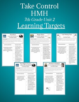 Preview of HMH Into Literature GR 7 Unit 2 Learning Targets