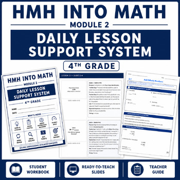 Preview of 4th Grade Module 2 Daily Lesson Support System | HMH Into Math Aligned