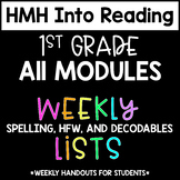 HMH Into Reading 1st Grade *ALL MODULES Weekly Spelling,HF