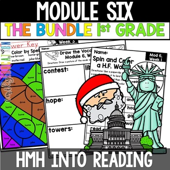 Preview of HMH Into Reading 1st Grade Module 6 Activities Bundle Print and Digital