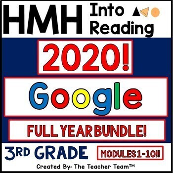 Preview of HMH Into Reading 3rd Grade Module 1-10 | Google Slides  Full Year 2020 Bundle