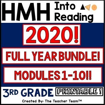 Preview of HMH Into Reading  3rd Grade Module 1-10 Supplements | Printable Year 2020 Bundle