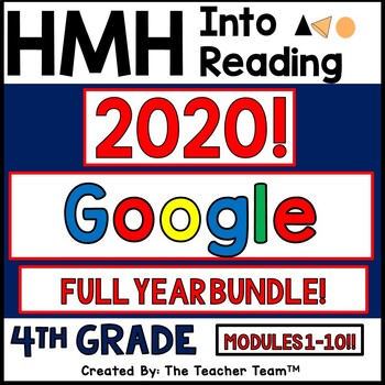 Preview of HMH Into Reading 2020 4th Grade Module 1-10 | Google Slides Year Bundle