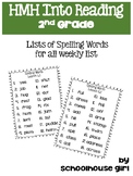 HMH Into Reading 2nd Grade Spelling Words list