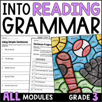 Preview of HMH Into Reading 3rd Grade Grammar Pack for ALL Modules - Complete School Year