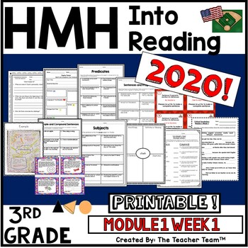 Preview of HMH Into Reading 3rd Grade Module 1 Week 1 Supplemental | Printable