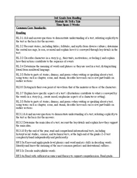 Preview of HMH Into Reading 3rd Grade Module 10 Unit Plan *Editable*