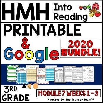 Preview of HMH Into Reading | 3rd Grade | Module 7 | Printable and Google Slides Bundle