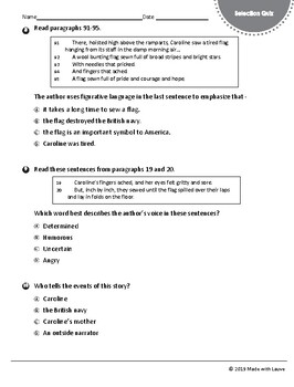 HMH Into Reading 3rd Grade Selection Quizzes Additional