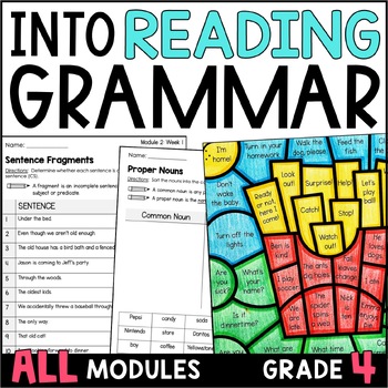 Preview of HMH Into Reading 4th Grade Grammar Pack for ALL Modules - Complete School Year