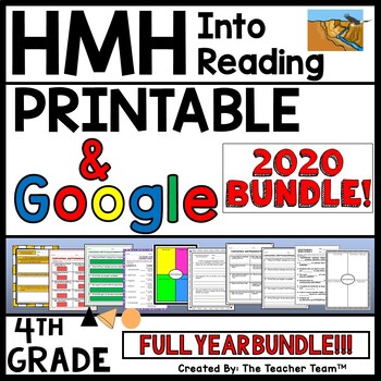 Preview of HMH Into Reading 4th Grade Module 1-10 2020 | Google Slides and Printable Bundle
