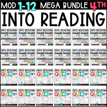 Preview of HMH Into Reading 4th Grade Module 1-10 Supplements AND Assessment MEGA Bundle