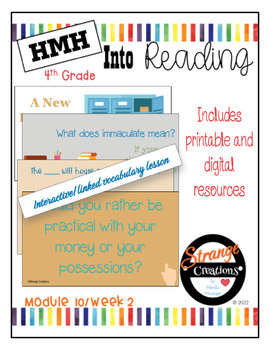 Preview of HMH Into Reading 4th Grade/Module 10 Week 2 Supplement